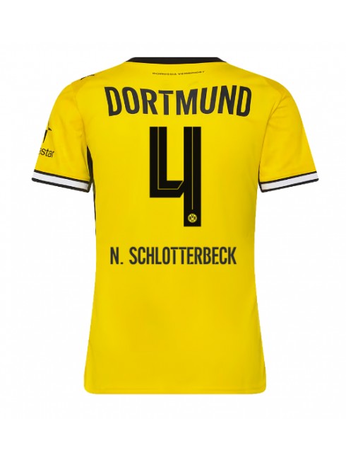 Ženski Nogometna dresi replika Borussia Dortmund Nico Schlotterbeck #4 Domači 2026-27 Kratek rokav Ženski Nogometna dresi replika Borussia Dortmund Nico Schlotterbeck #4 Domači 2026-27 Kratek rokav